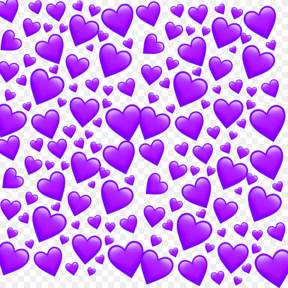 Purple Hearts Clipart Heart Emoji Background Picsart, Pattern, Plant Png