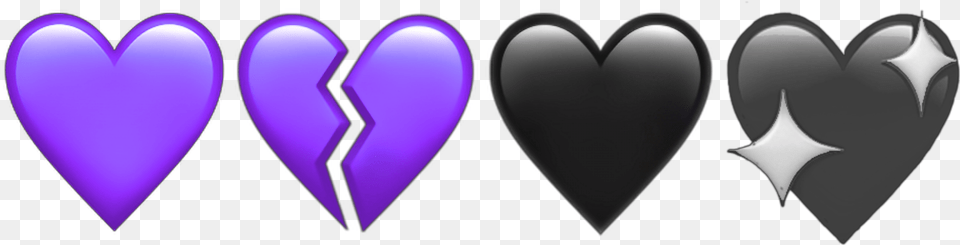 Purple Hearts Heart Broken Heartbroken Aesthetic Aesthetics Purple Broken Heart Emoji, Logo Png Image
