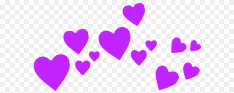 Purple Hearts Heart Crowns Crown Heartcrown Emojis Con Corazones En La Cabeza Png Image