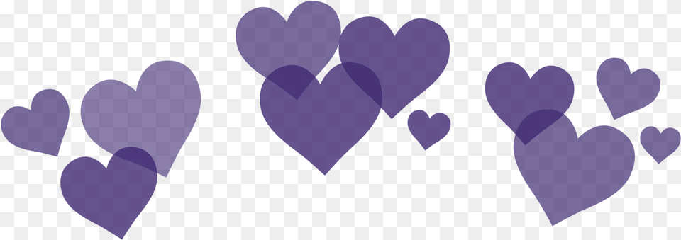 Purple Hearts Snapchat Filter Bynisha Heart Crown Black Free Transparent Png