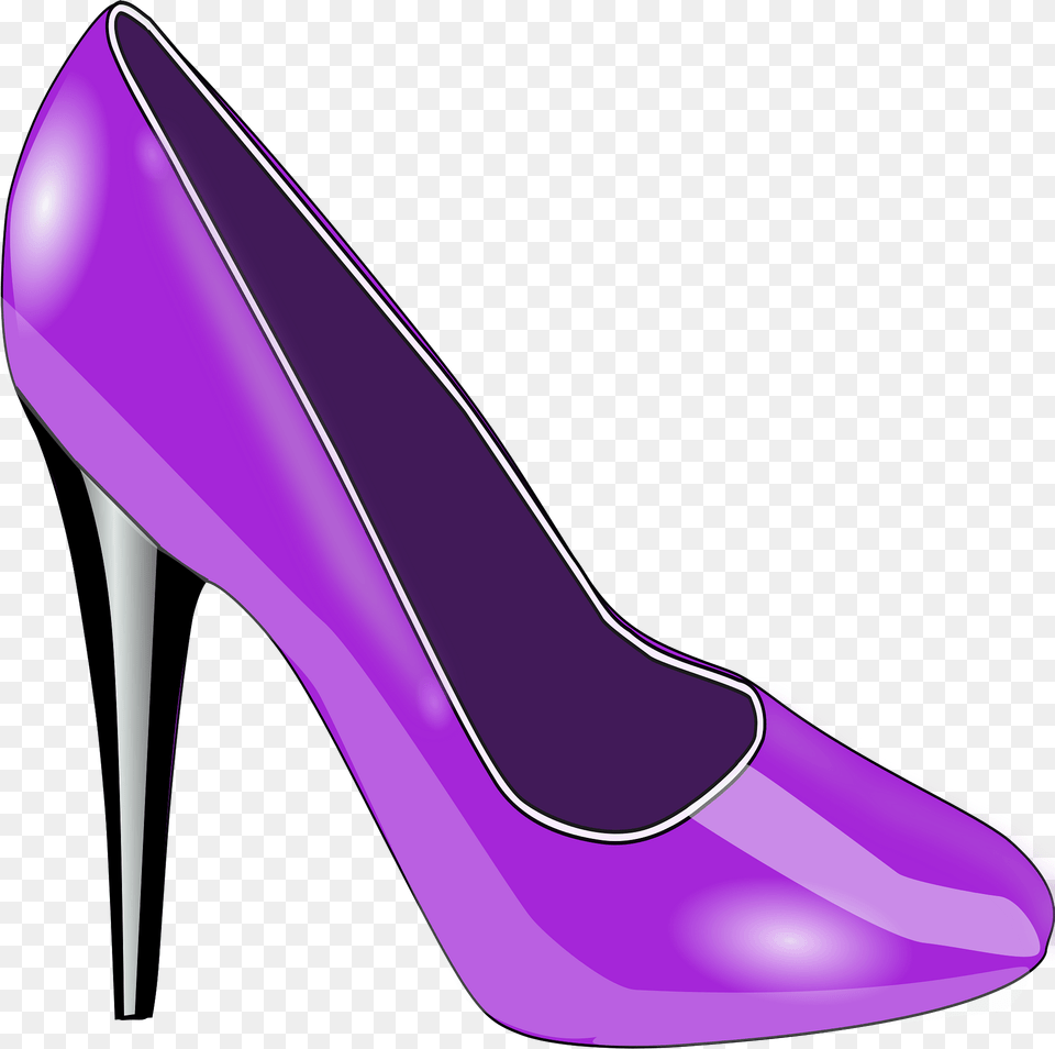 Purple High Heeled Shoe Clipart, Clothing, Footwear, High Heel, Smoke Pipe Png