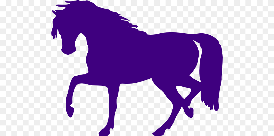 Purple Horse Purple Horse Clip Art, Silhouette, Animal, Mammal, Cattle Png Image