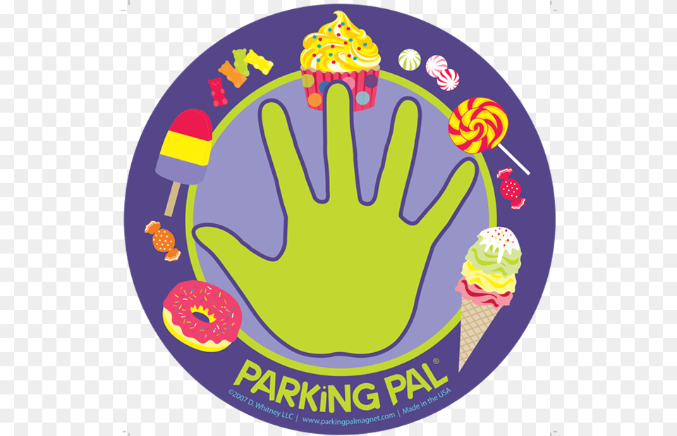 Purple Ice Cream Cone Donut Candy Parking Lot Toddler Parking Pal Magnet, Dessert, Food, Ice Cream, Sweets Png
