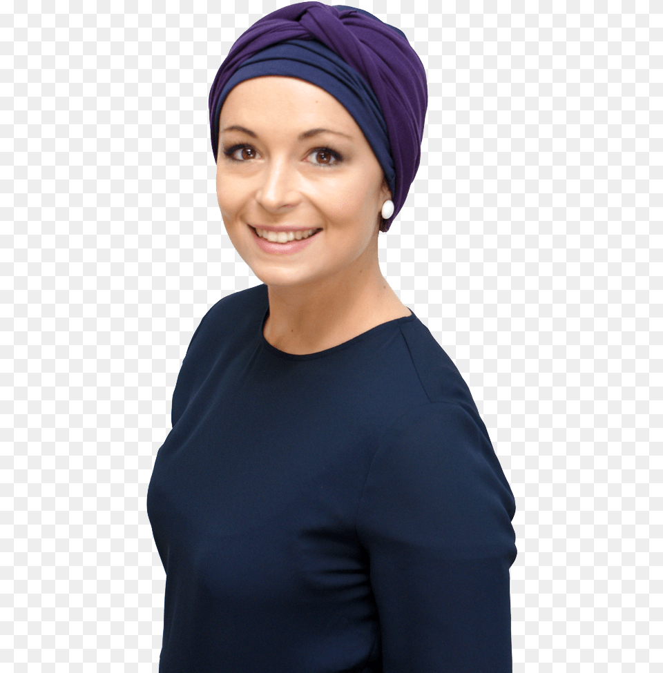 Purple Infinity Headband Worn Over Turban Turban, Adult, Female, Person, Woman Free Png Download