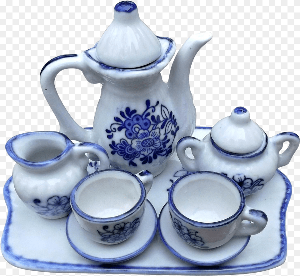Purple Iris Miniature Porcelain Tea Set Small Tea Sets, Art, Cookware, Cup, Pot Free Png