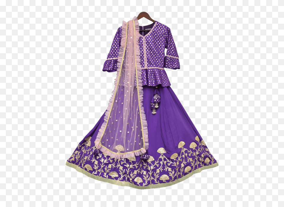 Purple Kids Lenghag, Clothing, Gown, Formal Wear, Fashion Free Transparent Png