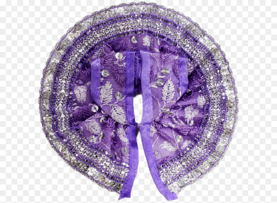 Purple Lace Ladoo Gopal Poahak Dress Thakorji Vastra Gopal, Clothing, Hat, Bonnet, Woman Png