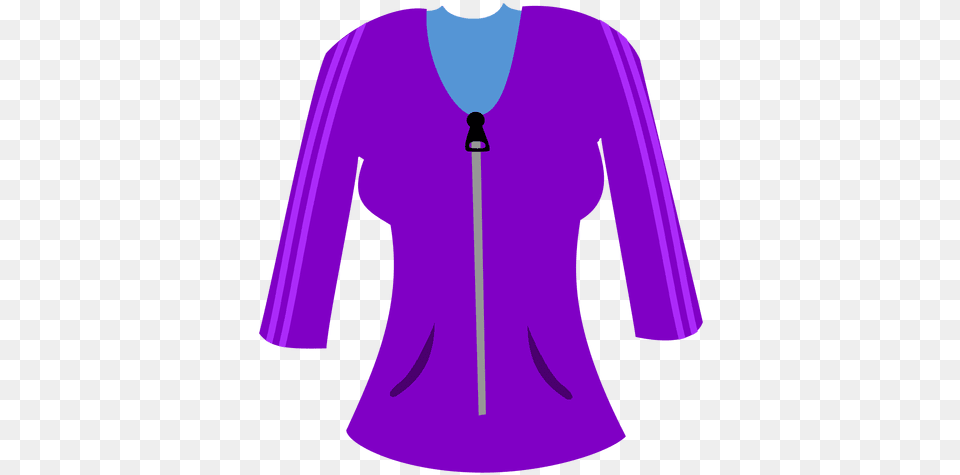 Purple Ladies Sweater Camiseta Feminina Roxa, Blouse, Clothing, Sleeve, Long Sleeve Free Png