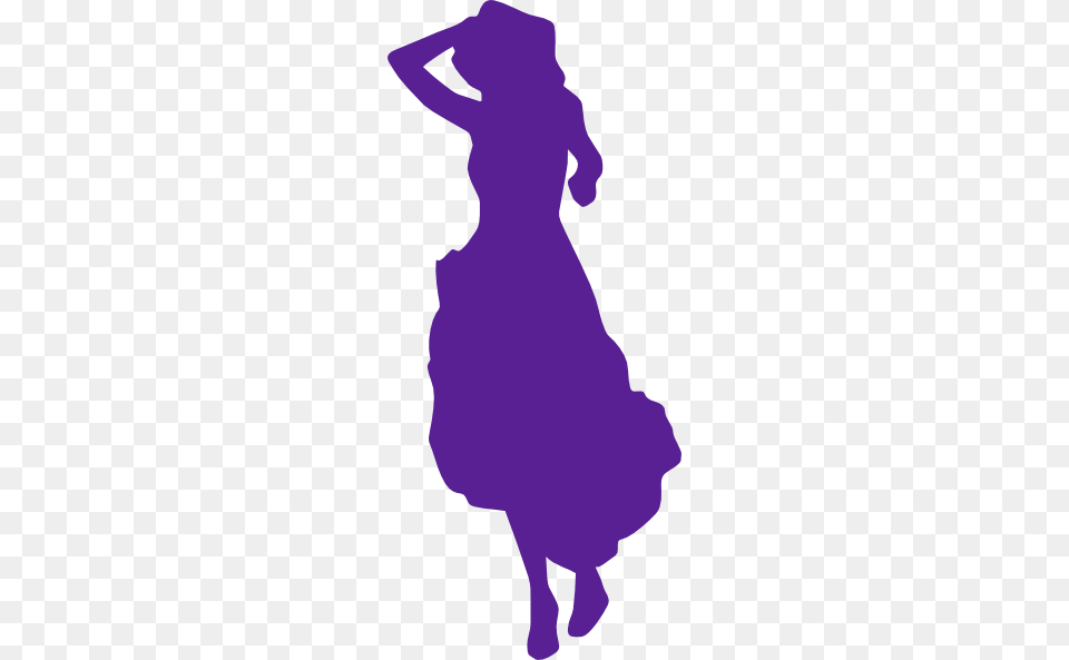Purple Lady Sillouette Clip Art, Silhouette, Adult, Person, Leisure Activities Png Image