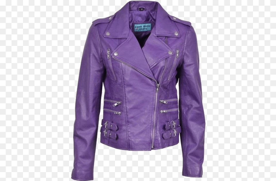 Purple Leather Look Jacket, Clothing, Coat, Leather Jacket, Blazer Png
