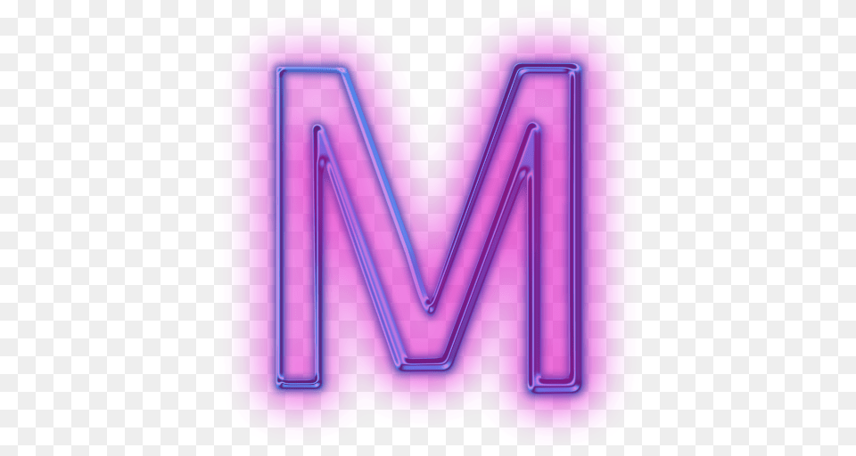 Purple Letter M Icon, Light, Neon, Electronics, Mobile Phone Png
