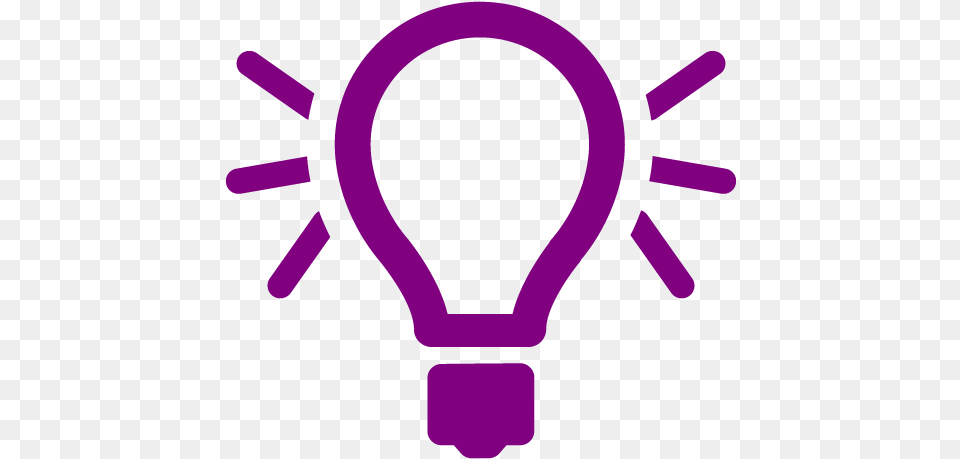 Purple Light Bulb 6 Icon Purple Lightbulb Icon, Smoke Pipe Png Image