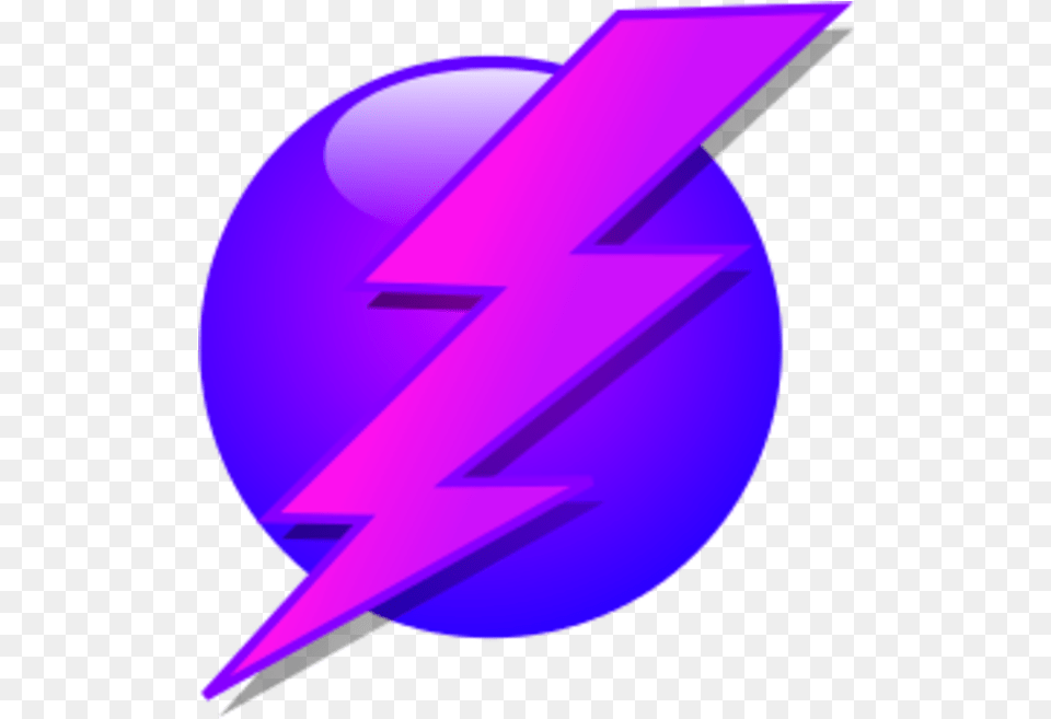 Purple Lightning Bolt Symbol Background Purple Lightning Bolt, Art, Graphics, Light, Sphere Free Transparent Png