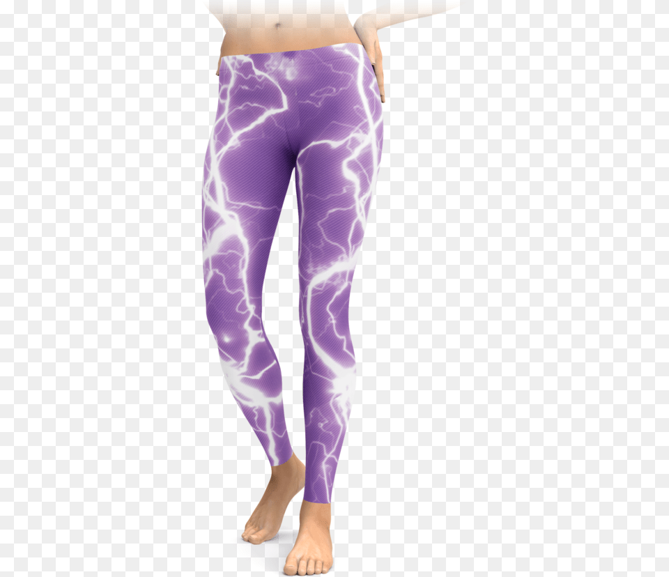 Purple Lightning Leggings Leggings, Clothing, Hosiery, Tights, Adult Png