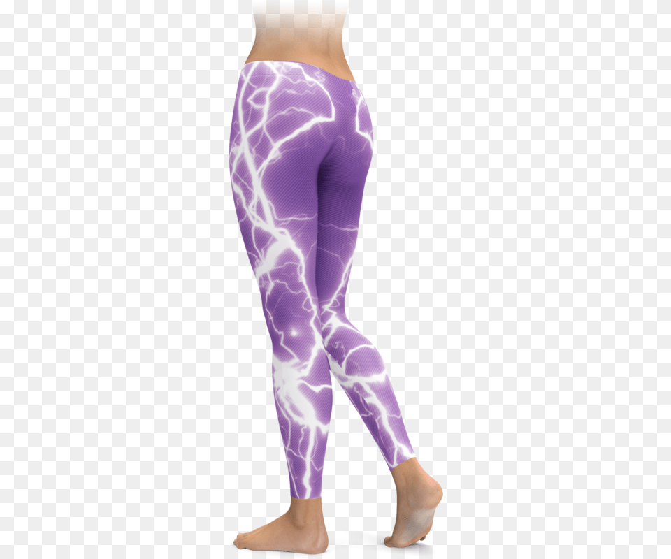 Purple Lightning Leggings Tights, Clothing, Hosiery, Adult, Female Free Transparent Png