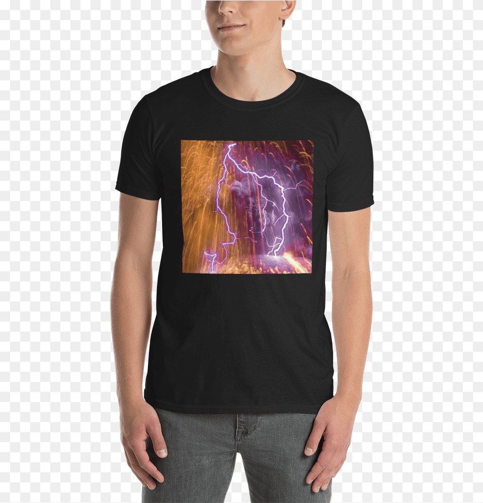 Purple Lightning Like Men T Shirt, Clothing, T-shirt, Adult, Male Free Png