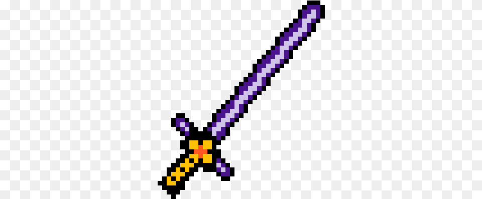 Purple Lightsaber Pixel Art, Sword, Weapon Png Image