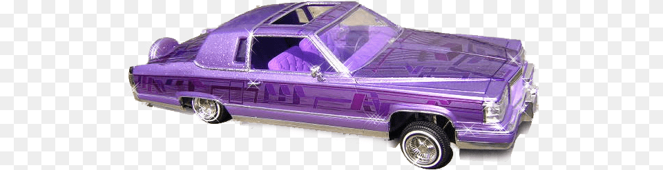 Purple Lowrider Cadillac Purple Cadillac Lowrider, Wheel, Car, Vehicle, Coupe Png