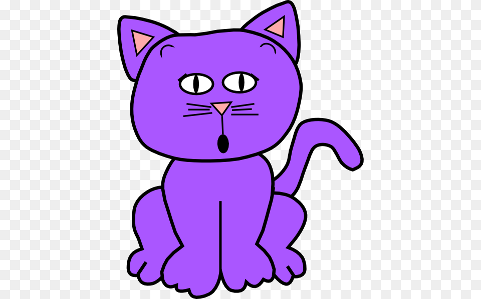 Purple Mampm Clip Art Scaredsurprised Purple Clip Art Clip Art, Animal, Baby, Cat, Mammal Png Image