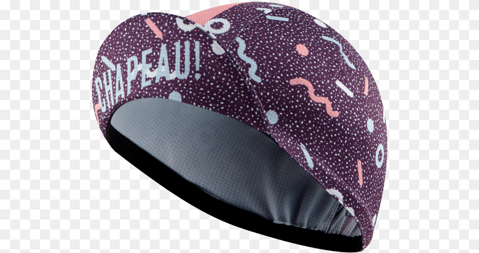 Purple Moon Cap Beanie, Clothing, Hat, Swimwear, Bathing Cap Png Image
