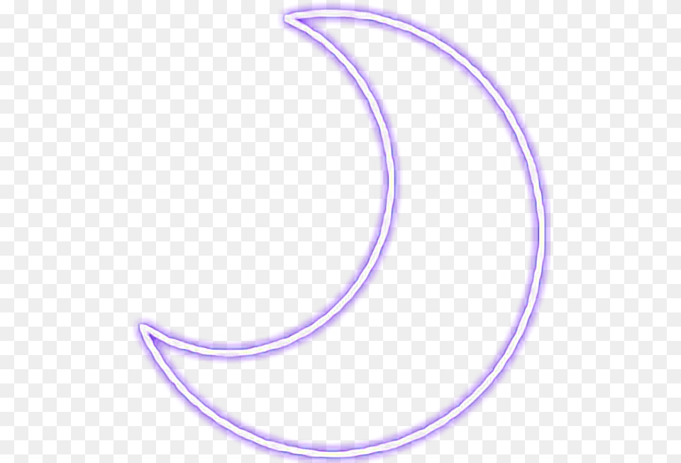 Purple Moon Snapchat Neon Sign Glowing Neonsign Circle, Astronomy, Nature, Night, Outdoors Free Transparent Png