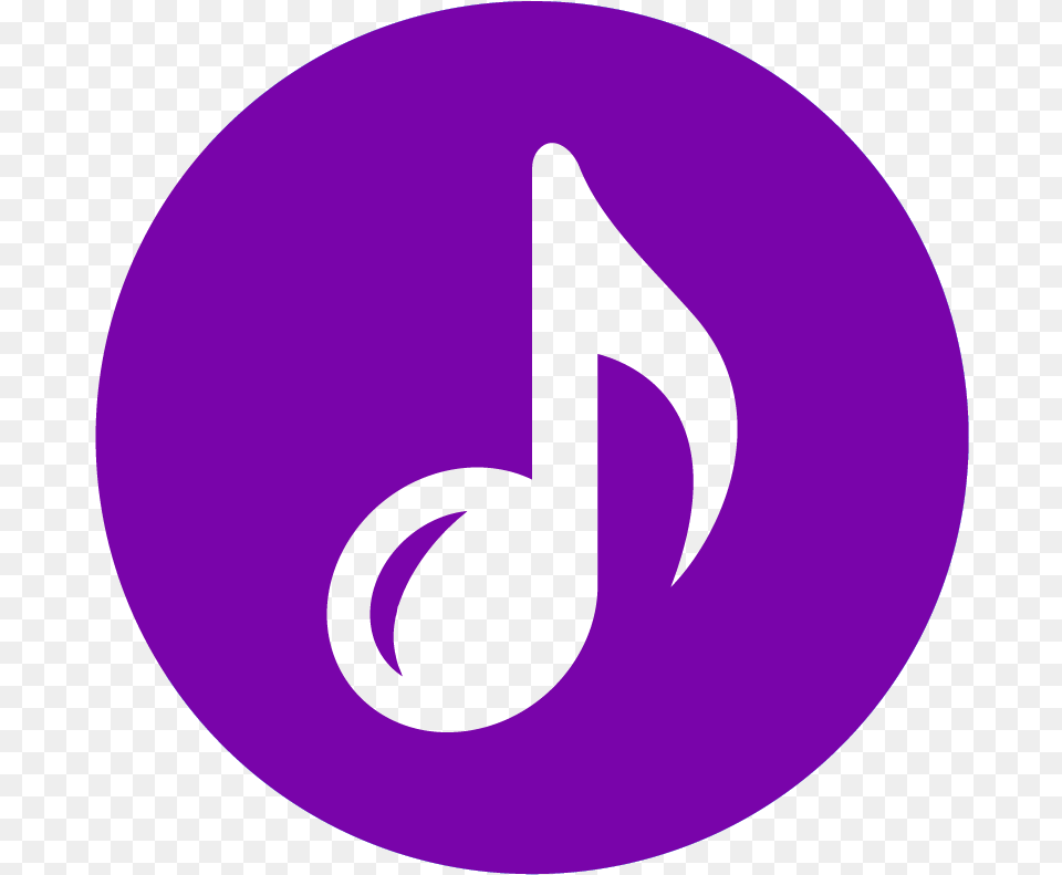 Purple Music Note Icon Purple Music Notes Logo, Symbol, Disk Png Image