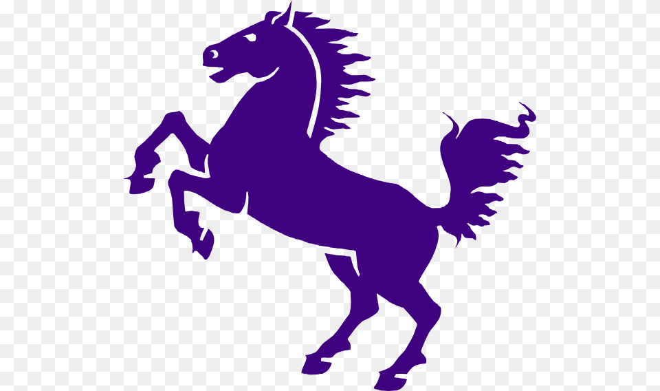Purple Mustang Clip Art, Silhouette, Stencil, Animal, Horse Free Png Download