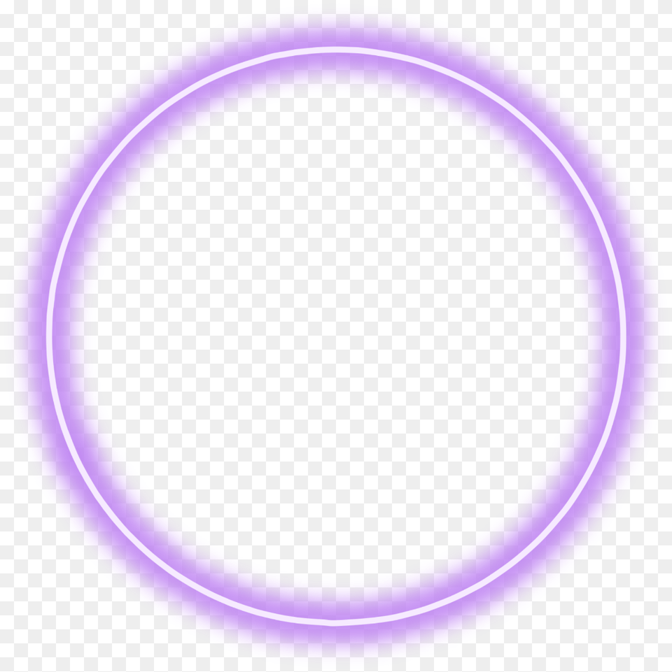 Purple Neon Circle, Oval Png