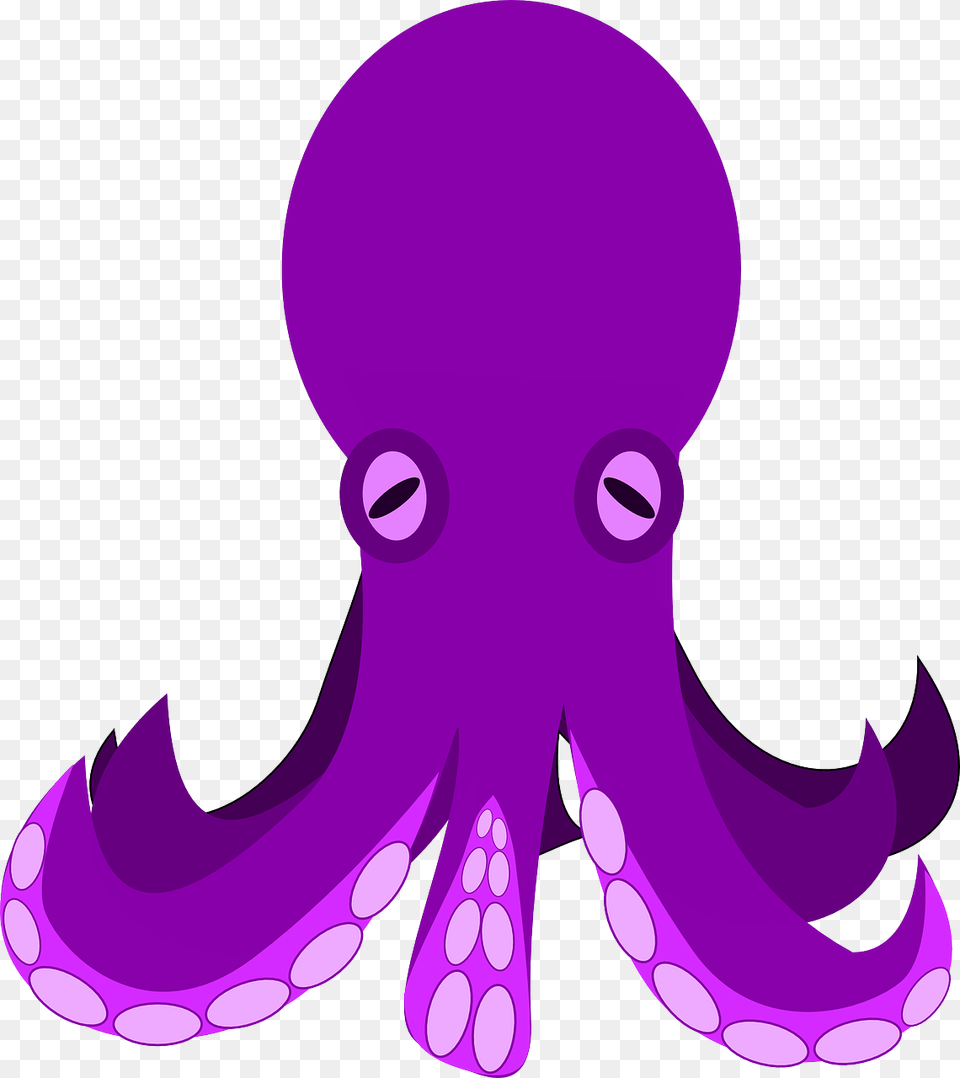 Purple Octopus Clipart, Sea Life, Animal, Invertebrate, Outdoors Free Png Download