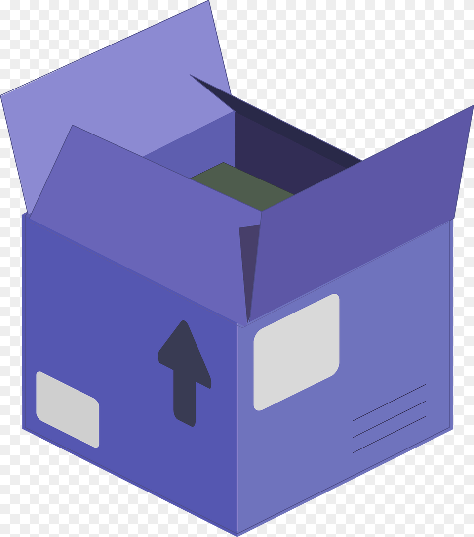 Purple Opened Carton Box Clipart, Cardboard, Mailbox, Package, Package Delivery Free Transparent Png