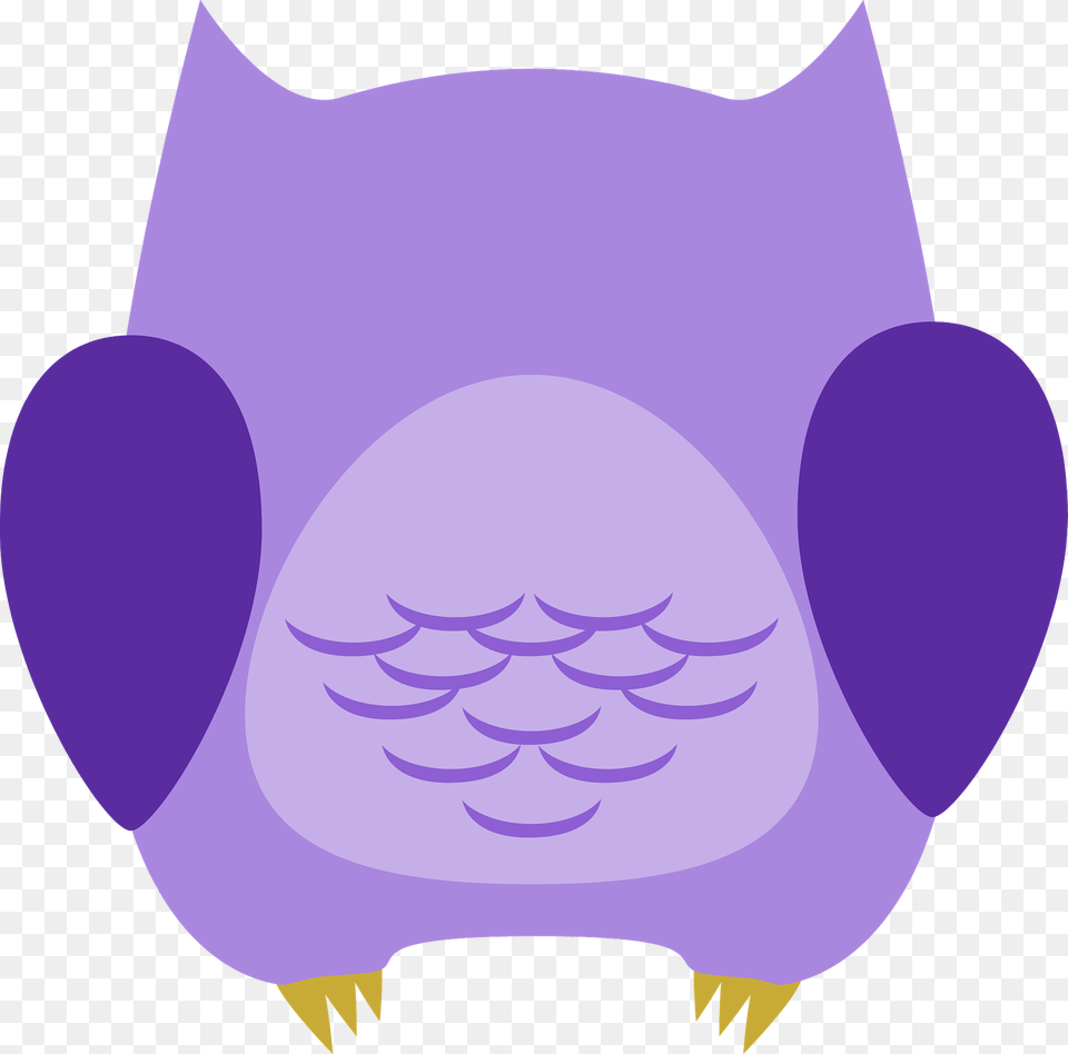 Purple Owl Back Clipart, Cartoon Free Png Download