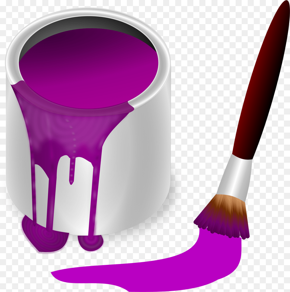Purple Paint With Paint Brush Svg Clip Arts 594 X Purple Paint Clipart, Device, Tool, Paint Container, Cup Free Png