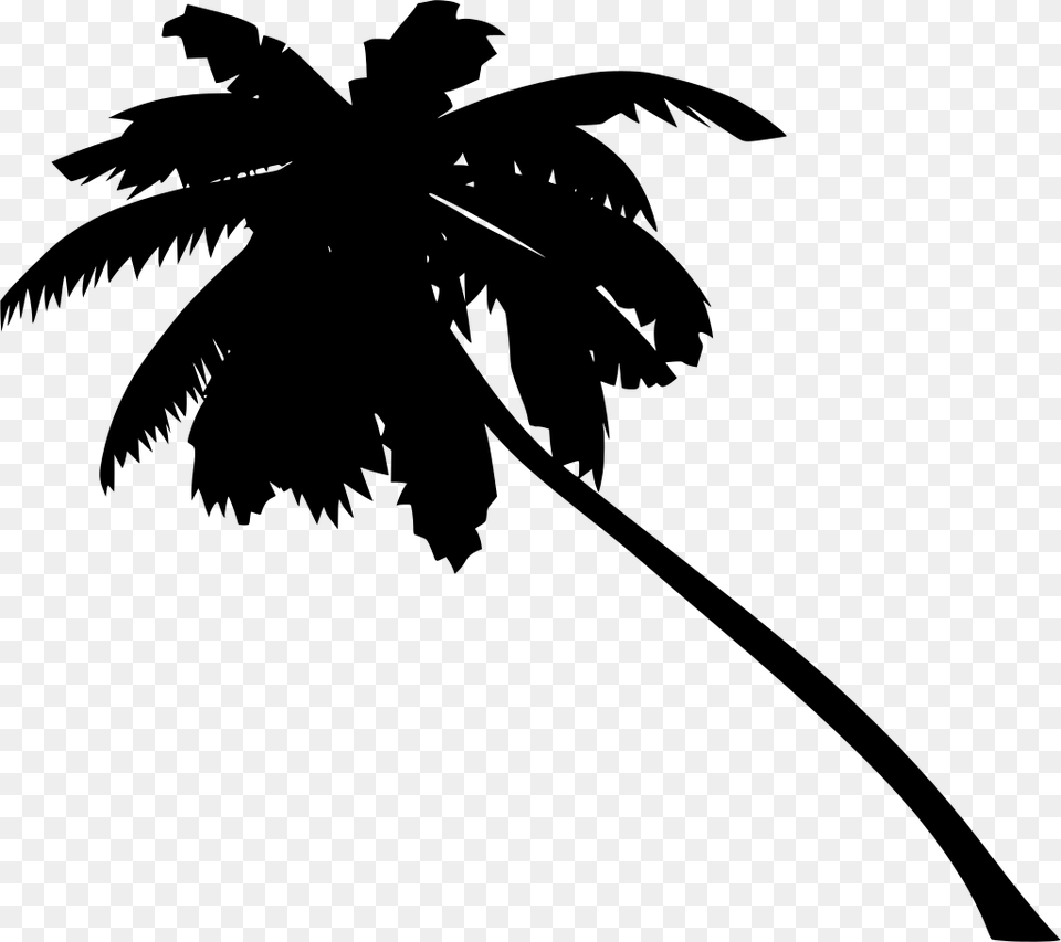 Purple Palm Tree, Gray Free Png
