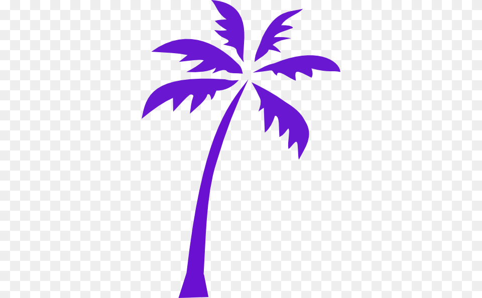 Purple Palm Tree Clip Art, Leaf, Palm Tree, Plant, Stencil Png Image