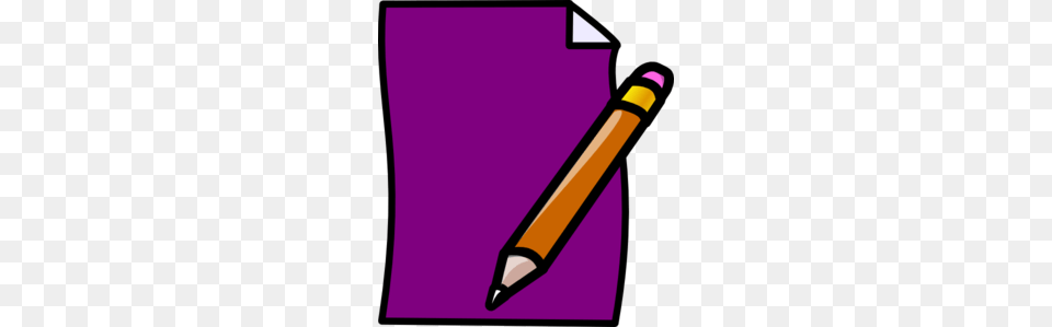 Purple Paper Clipart, Pencil Free Transparent Png