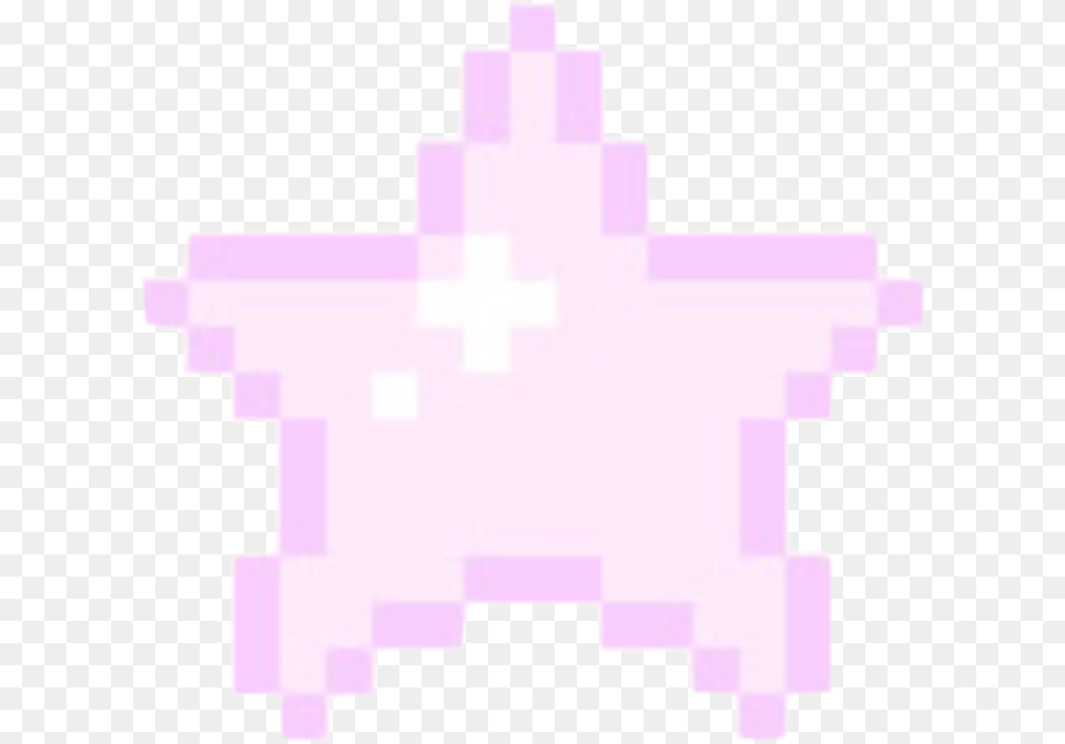 Purple Pastel Cute Kawaii Aesthetic Pixel Pixel Star Pixel, Cross, Symbol Free Transparent Png