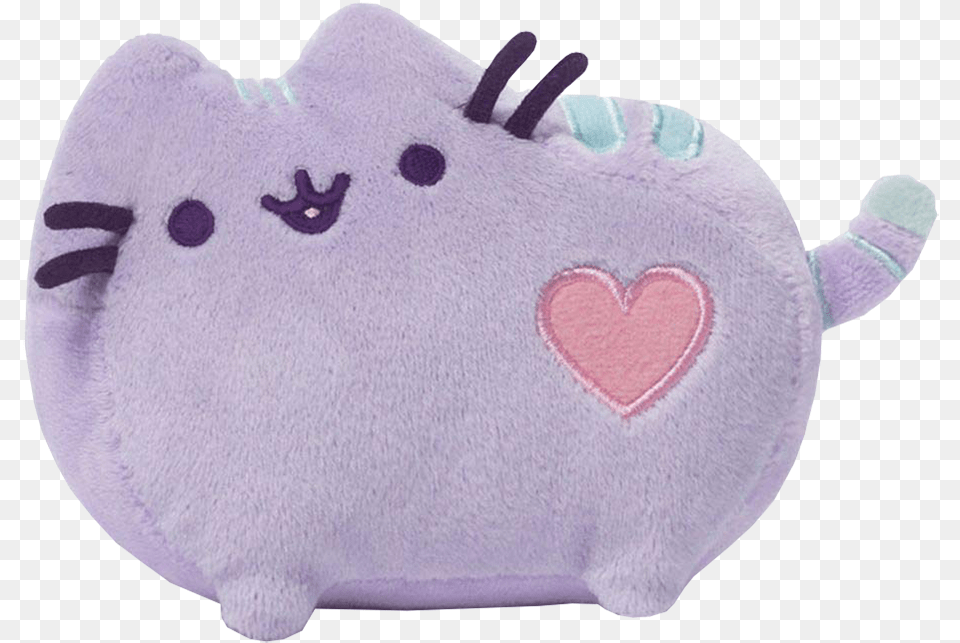 Purple Pastel Pusheen Cat, Plush, Toy, Cushion, Home Decor Png Image