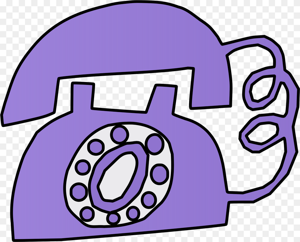 Purple Phone Purple Telephone Clipart, Electronics, Dial Telephone Png
