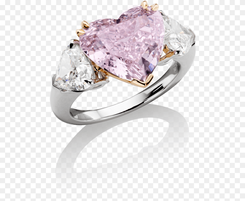 Purple Pink Heart Star Diamond Private Jeweller Ring, Accessories, Gemstone, Jewelry Free Png Download