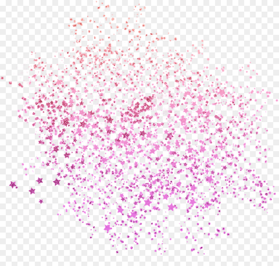 Purple Pink Sparkle Stars Illustration, Flower, Petal, Plant Free Png Download