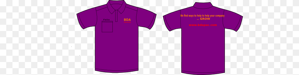 Purple Polo Shirt Clipart, Clothing, T-shirt Free Png Download