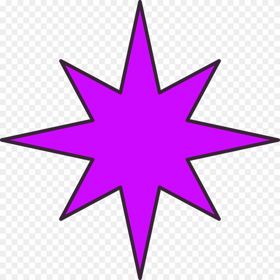 Purple Polygone Star Clipart, Star Symbol, Symbol Png Image