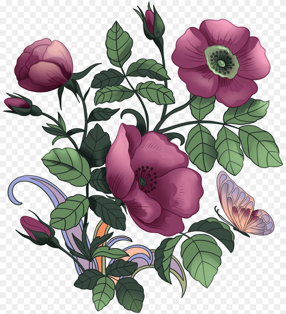 Purple Poppies Clipart, Pattern, Art, Floral Design, Graphics Free Transparent Png