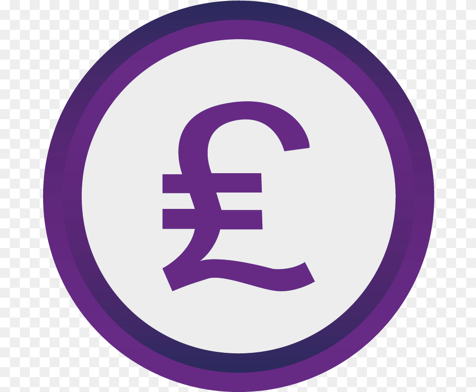Purple Pound Icon Vertical, Symbol, Disk, Text Free Png