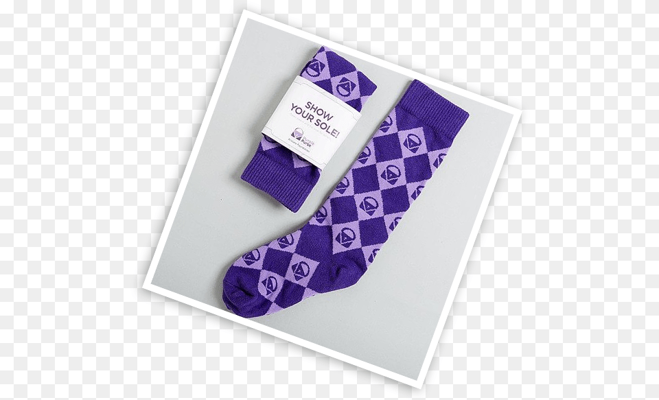 Purple Purse Socks Support Of Victims Of Domestic Violence, Clothing, Hosiery, Sock Png