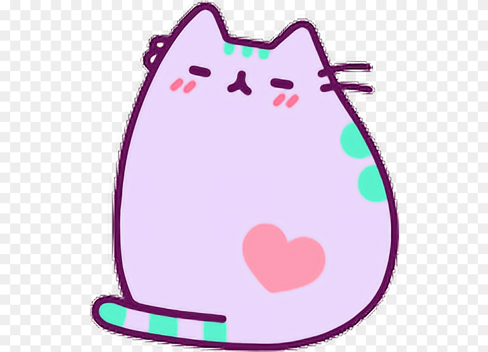 Purple Pusheen Cat Kawaii Adorable Kawaii Pusheen Cat, Applique, Bag, Pattern, Birthday Cake Png