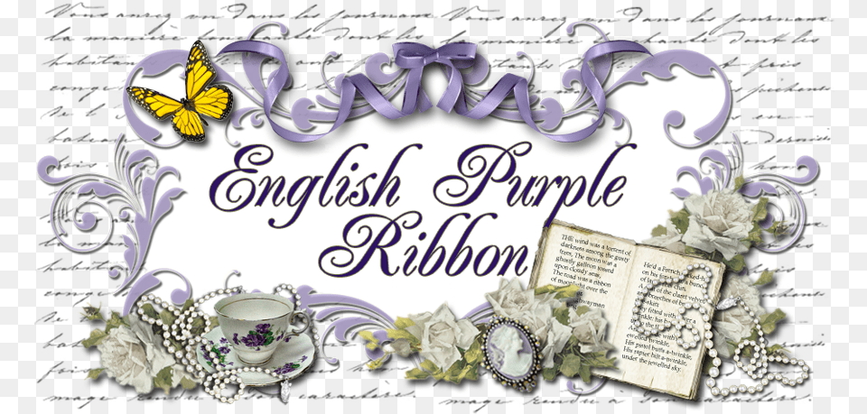Purple Ribbon Cate Ruby Vippng Christmas Card, Mail, Greeting Card, Envelope, Cup Free Png