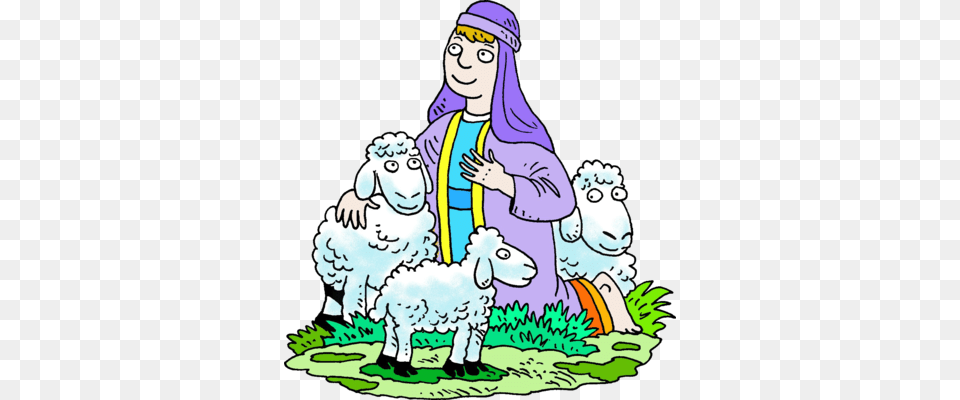 Purple Robed Shepherd Clip Art Shepherds And Sheep Clipart, Adult, Female, Person, Woman Png