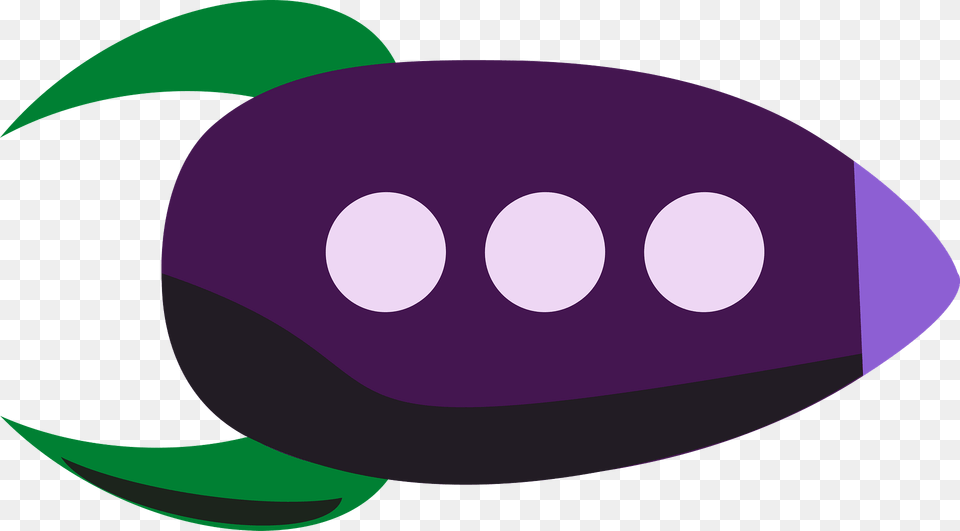 Purple Rocket With Green Fins Clipart Png Image