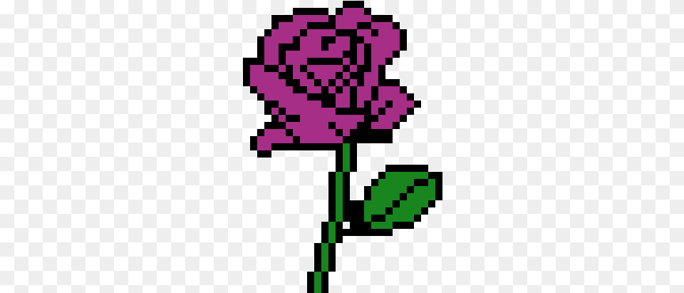 Purple Rose Aliah Palmer Pixel Art Of Flowers, Flower, Plant, Carnation, Qr Code Free Png Download